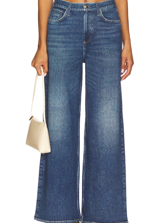 rag & bone Denim - RAG & BONE sz 30 MIRAMAR Sophie Wide Leg Printed Jeans Terry Cotton Venice Ankle